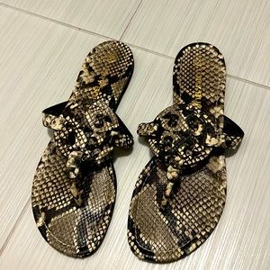 Tory Burch Miller embossed sandals! Sz 10. Barely worn :)